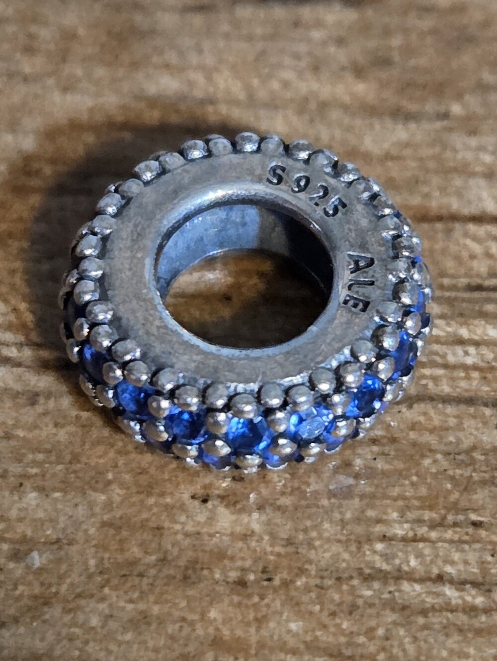 Pandora Sterling Silver Blue CZ Inspiration Spacer Charm